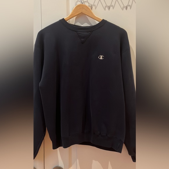 Champion Vintage Crewneck Authentic Dark Blue Men’s Medium - Picture 2 of 2